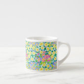 Joli rose, Bleu, Primroses Jaunes Espresso Mug (Droite)