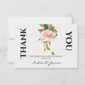 Joli Rose et Merci Mariage feuillage (Devant)
