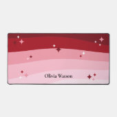 Joli rose et rouge Motif Abstrait Étoiles Nom tend (Recto)