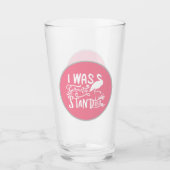 joli rose flamingo mot art Verre (Devant)