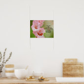 Joli rose Fleurs Bible Verse Prière Poster d'art (Cuisine)