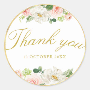 joli rose floral merci sticker