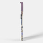 Joli Rose Gold Dragonfly iPhone 15 Coque violet (Verso / Droite)