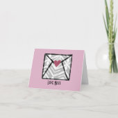 Joli rose Love Note Coeur (Devant)