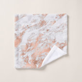 Joli Rose or blanc brillant marbre     (Gant de toilette)