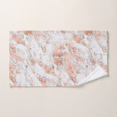 Joli Rose or blanc brillant marbre     (Serviette à main)