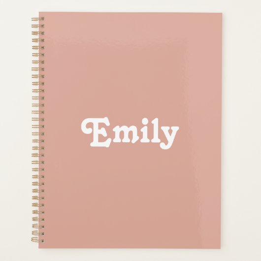 Joli rose pâle nom personnalisé texte année monogr (Devant)