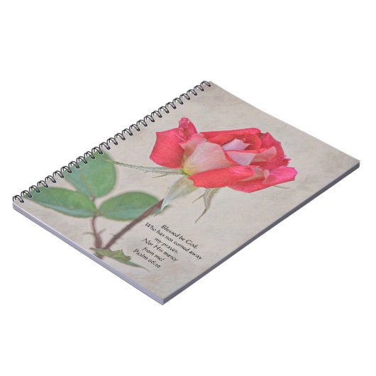 Joli rose rose Carnet Journal de prière (Côté gauche)
