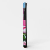 joli rose rose fleurs coque iphone avec nom. (Dos/Gauche)