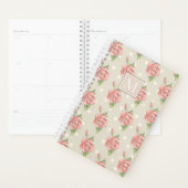 Joli rose Roses et points Monogramme (Devant avec enveloppe)