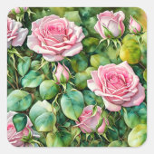 Joli rose Roses Stickers Art Floral (Devant)