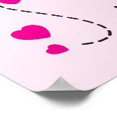 Joli rose volante ladybug enfants nommé affiche (Coin)