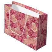 Joli Roses peints Imprimer Grand Sac Cadeau (Devant Angle)