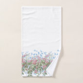 Joli Roses sauvages roses et le feuillage sur Trel (Serviette à main)