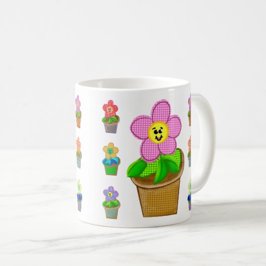 Joli Rosy Posy Posé Fleurs de Café Mug (Devant droit)