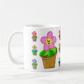 Joli Rosy Posy Posé Fleurs de Café Mug (Gauche)