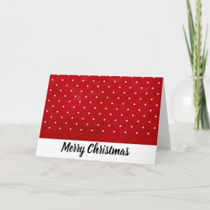 Joli rouge foncé avec des points Carte de Noël