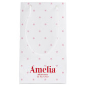 Joli Rouge Rose étoiles Bridesmaid Proposition Sac (Devant)