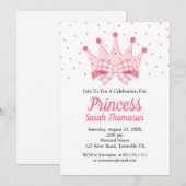 Joli ruban Couronne de Princesse Invitation à une (Devant / Derrière)