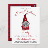 Joli Rustique Joyeux Noël Gnome Party Invitation (Devant / Derrière)