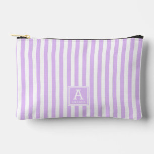 Joli Sac À Monogramme Bandes Lavande Clair Et Blan