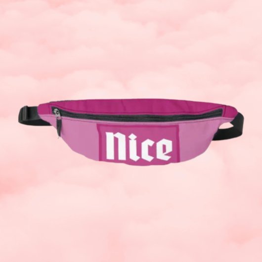 Joli Sac Banane Typographie Boîte Rose