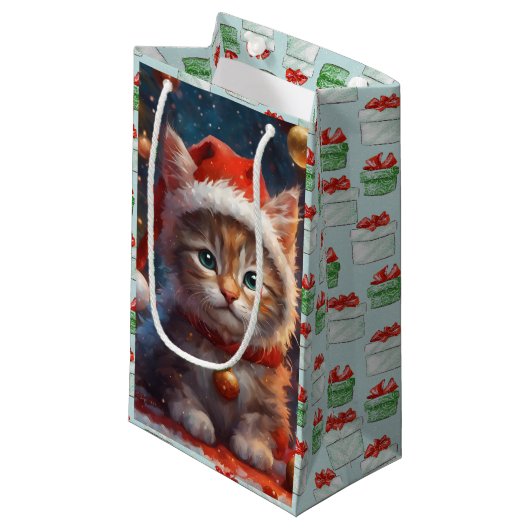 Joli sac cadeau de Noël Kitty (Devant Angle)