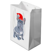 Joli sac cadeau français Chien de poche moyen (Dos Angle)