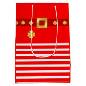 Joli sac cadeau rayé de Noël (Dos)