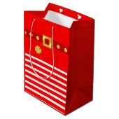 Joli sac cadeau rayé de Noël (Dos Angle)