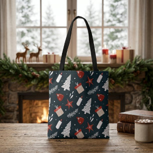Joli sac de shopping d'hiver ornements de Noël