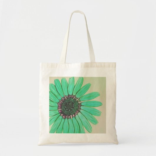 Joli Sac fourre-tout à fleurs dessiné à la main (Devant)