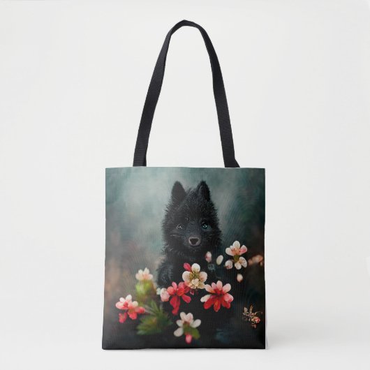 Joli sac fourre-tout d'animaux sauvages à fleurs (Devant)