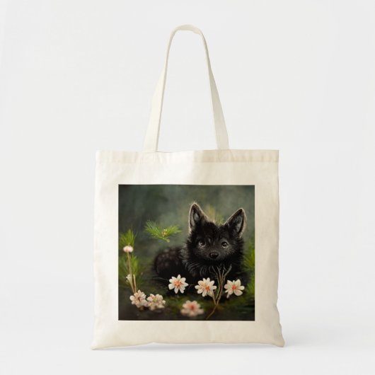 Joli sac fourre-tout d'animaux sauvages à fleurs (Devant)