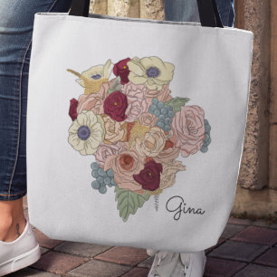 Joli Sac fourre-tout de carrosserie de bouquet de