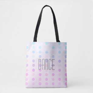 joli sac fourre-tout de danse pastel dots
