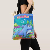 Joli sac fourre-tout de dessin animé avec dauphin  (De près)