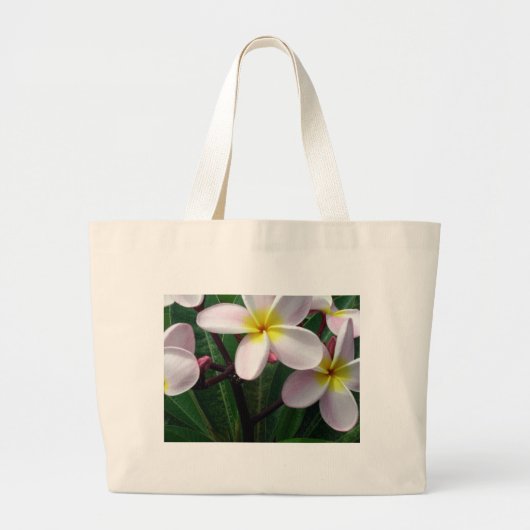 Joli Sac fourre-tout de fleurs Plumeria (Devant)