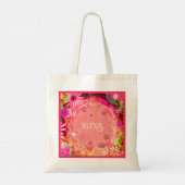 Joli Sac fourre-tout d'Inspiritisme Floral Rose (Dos)