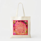 Joli Sac fourre-tout d'Inspiritisme Floral Rose (Devant)