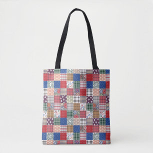 Joli Sac fourre-tout Quilt Tout-Sur-Imprimé