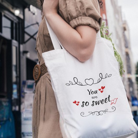 Joli Sac fourre-tout Script "you are sweet"
