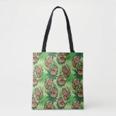 Joli Sac fourre-tout vert Motif Escalade Sloth (Devant)