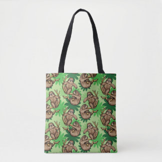 Joli Sac fourre-tout vert Motif Escalade Sloth