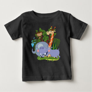 Joli Safari Animaux Baby Raglan T-shirt