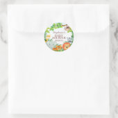 Joli Safari Jungle Baby shower Favoriser Sticker (Sac)