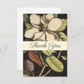 Joli Sage Crème Magnolia Script Merci Floral (Devant / Derrière)