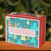 Joli sapin de Noël Enfants Photo Metal Lunchbox