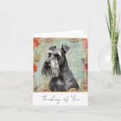Joli Schnauzer Floral Pensant à Vous (Devant)