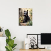 Joli Scottish Terrier Dog Art Imprimer Poster (Bureau à domicile)